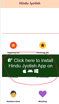 Install Hindu Jyotish App